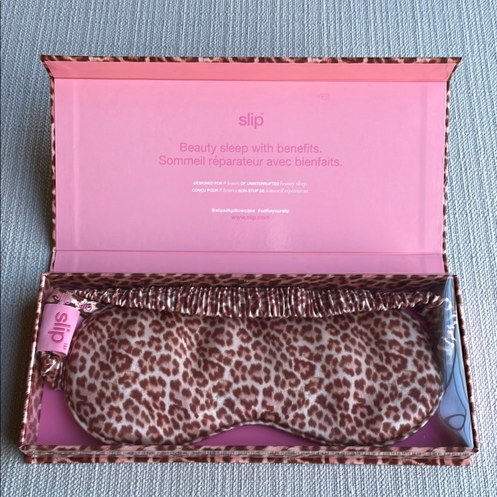 Slip Pink leopard Silk Face Mask